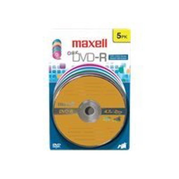 maxell 4.7GB 16X DVD-R 5 Packs Blister Pack 16x DVD-R Media Model ...
