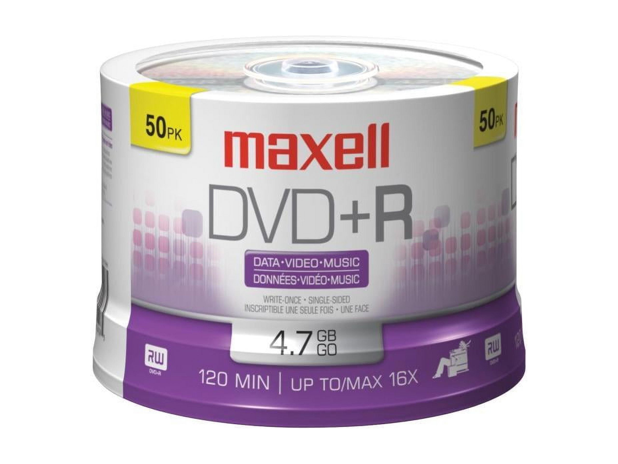 maxell 4.7GB DVD+R Packs Spindle Disc Model 639013