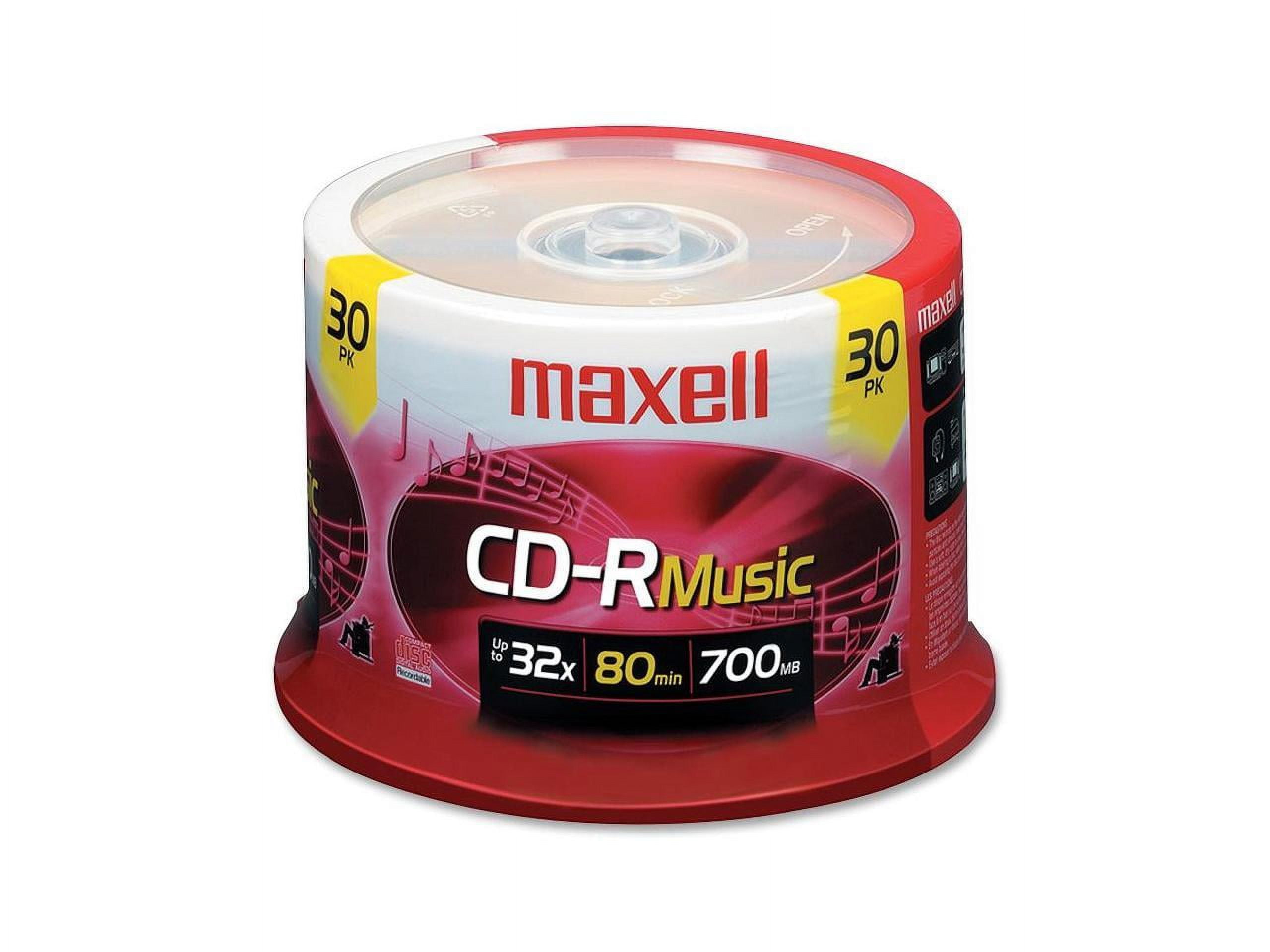 maxell 700MB 32X CD-R single spindle of 30 Packs 32x CD-R Digital Audio  Media Model 625335 