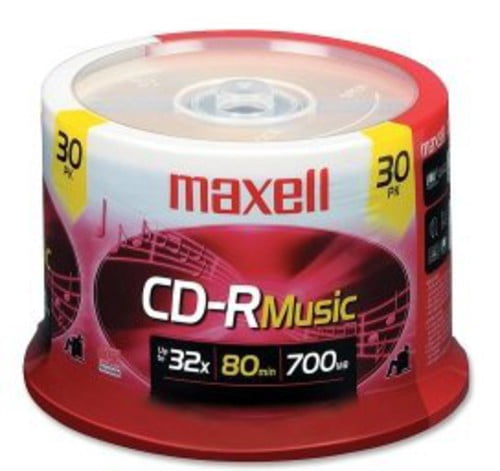 Maxell CD-R 700MB 32X Recordable Blank 30 Pack Spindle, Digital