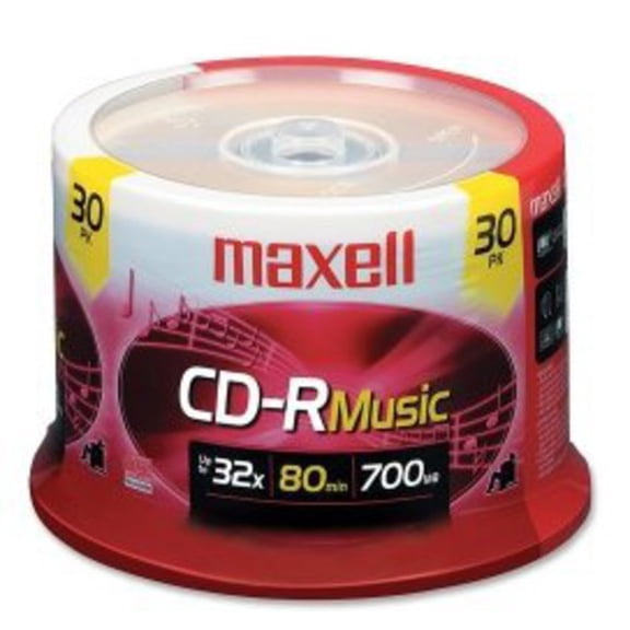 Maxell 625335 High-Sensitivity Recording Layer Recordable CD (Audio Only) 700mb/80 min