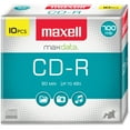 thumbnail image 1 of Maxell 648210 700 MB/80 min. 48x Slim Jewel Case CD-R Recordable Disc - Silver (10/Pack), 1 of 2