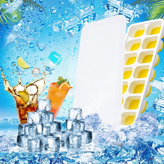 maxiaoxia 14 Ice With Lid Ice Soft Bottom Easy To Detach Molded Ice Box Homemade Ice Box for Freezer, Easy Release & Save Space