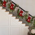 thumbnail image 1 of maxiaoxia 7 Inch Christmas Stockings with Initials, Red Initial Letter Knit Stockings, Embroidered Christmas Stockings for Kids, Xams Hanging Decorations for Home Family Fireplace, 1 of 7