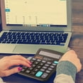 thumbnail image 1 of maxiaoxia Calculator 12 Keys True Solar Sun Power Suitable For Finance Supermarket Accounting Office Can Hold Batteries Basic Standard Calculator for Office School for Kids Adults, 1 of 7
