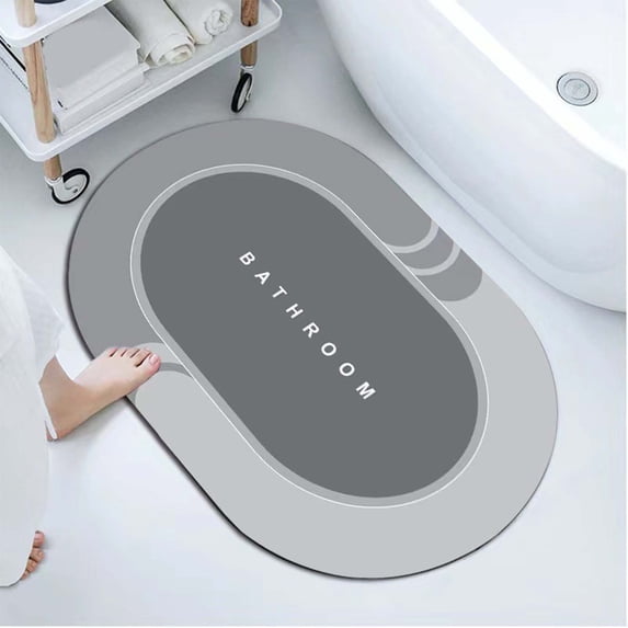 maxiaoxia Diatomite Bathroom Water-absorbent Floor Mats Bathroom Doorway Non-slip Foot Mats Sink Toilet Quick-drying Floor Mats Floor Mat Door Mat Bath Mat