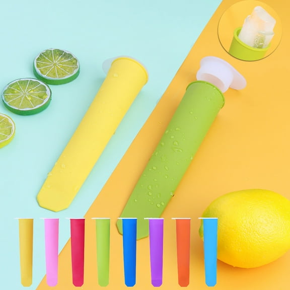 maxiaoxia Handheld Homemade Ice Popsicle Ice Cream Homemade Ice Pop Maker Molds, Silicone Popsicle Mold for Kids Adults