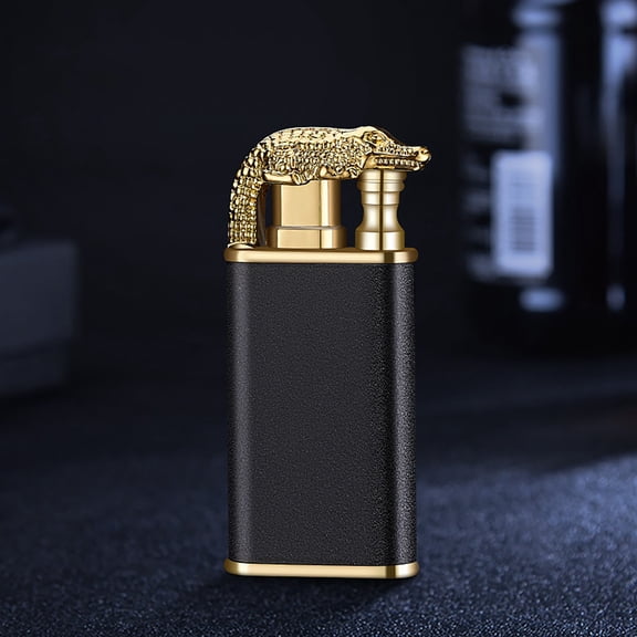 maxiaoxia Hb872 Double Flame Lighter Straight To Open Flame-use Lighter Windproof And Inflatable Cigar Lighter Gift For Father's Day Birthday