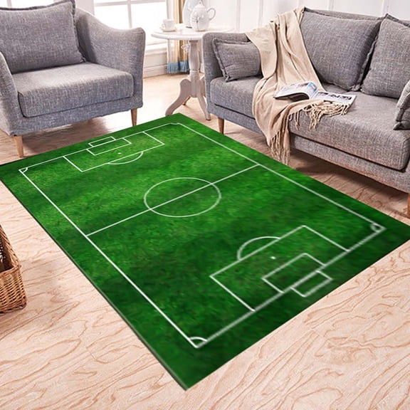 maxiaoxia Indoor/Outdoor Area Soft Rug American Football Field On Grass Floor Rugs Table Chair Mats Home Living Room Coffee Table Non-Slip Carpet Home Decoration Gifts Doormat Rug Pad Floor Mat
