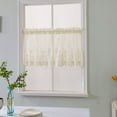 thumbnail image 1 of maxiaoxia Lace Curtain Valances for Windows, 51x16 Inch Embroidered Floral Swags Small Window Valances, Semi Transparent Short Curtains for Kitchen Living Room Bedroom, 1 of 6