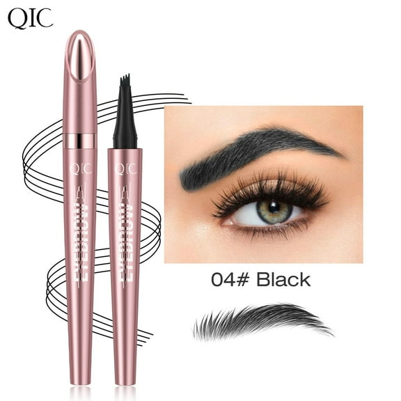 maxiaoxia Magic Eyebrow Pencil, 3D Microblading Eyebrow Tattoo Pencil, Waterproof Eyebrow Microblading Pen, Eyebrow Pencil with 4 Micro-Fork Tip