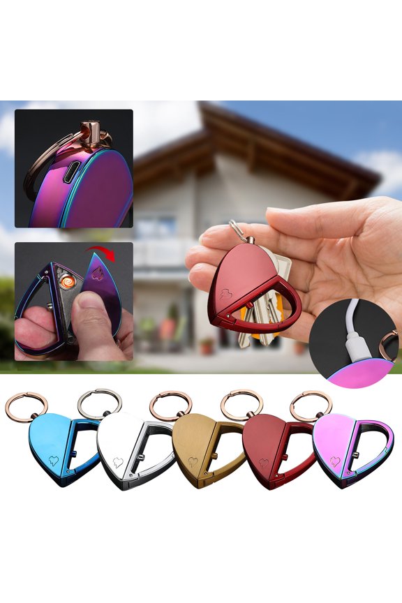 maxiaoxia Metal Keychain Personality Charging Lighter Cigar Lighter Gift For Father's Day Birthday
