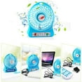 thumbnail image 1 of maxiaoxia Mini Desk Fan with LED Light, 3 Speed Rechargeable Fan, Portable USB Fan, for Home, Office, Bedroom, Outdoor Camping, Travel, 1 of 7