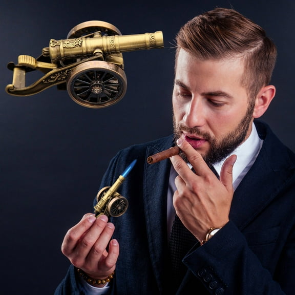 maxiaoxia Mini Windproof Retro Lighter Small Decoration Novelty Lighter Gift for Camping Candle BBQ Hiking