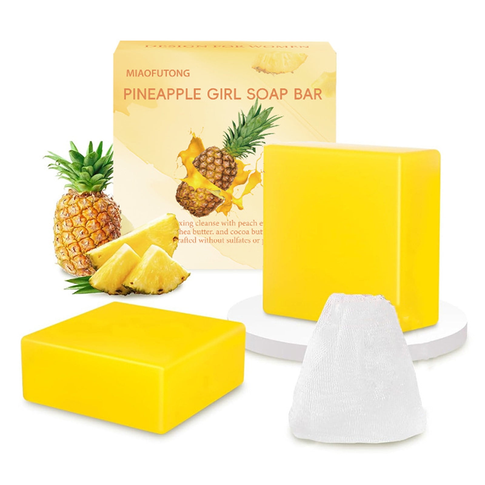 maxiaoxia Pineapple Turmeric Soap, Tumeric Soap Bar, Brightening