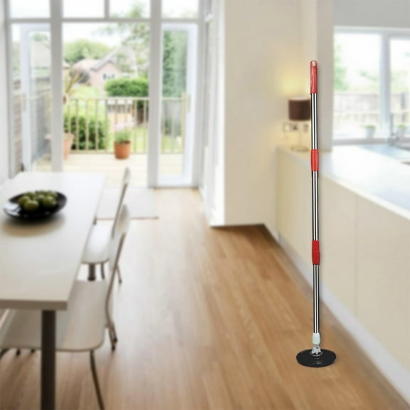maxiaoxia Red Spin Mop Pole Handle Replacement 49-inch 360 Degree Rotating Telescopic Spin Mop Pole Handle for Household Floor Cleaning Accessories No Foot Pedal Version