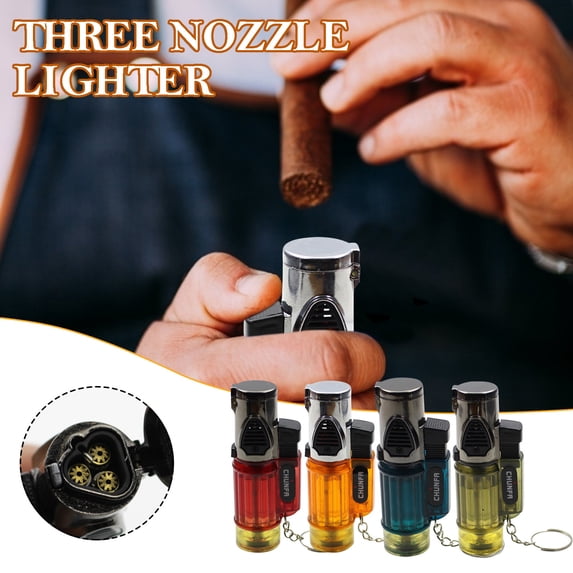 maxiaoxia Torch Lighter Uses Butane Gas For Candle Camping Barbecue Kitchen Cigar Lighter Gift For Father's Day Birthday