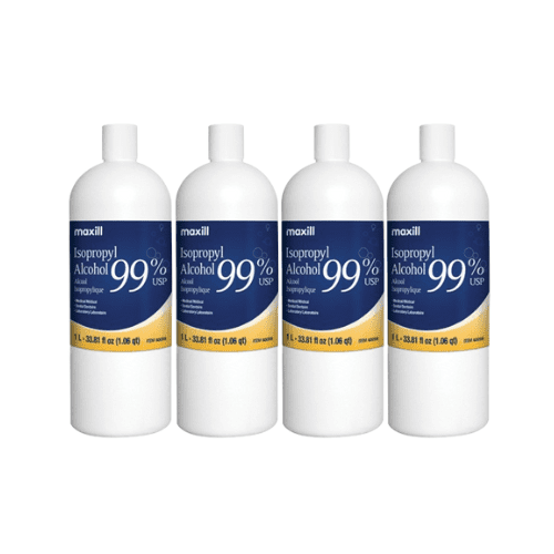 maxill 99% Isopropyl (Rubbing) Alcohol - (4 x 33.8 Fluid Ounce Bottles)