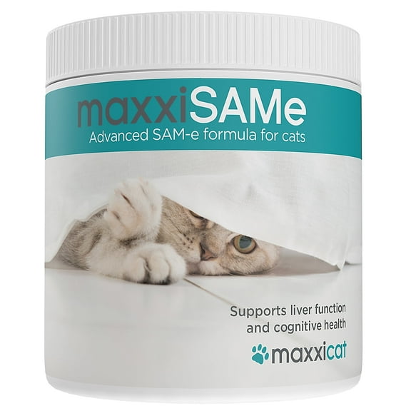maxxiSAMe Advanced SAM-e Powder Supplement - Liver, Cognitive & Joint Support for Cats, 3.2oz