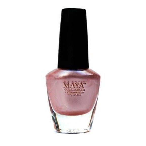 maya cosmetics nail lacquer, petallic tea pink