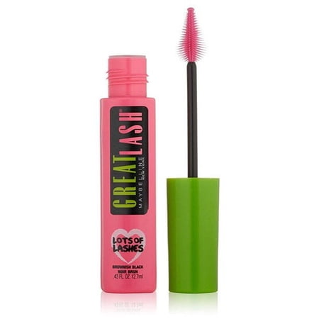 maybelline new york lots of lashes washable mascara, 142 brownish black, 0.43 fluid ounce