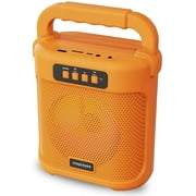 mayceyee Bluetooth Speaker with FM Radio, Rechargeable Portable Speaker with Led Light Flash, USB and Micro SD Card Input and AUX-in, Stero Wireless Speaker for Gatherings, Outdoor Gym - Orange