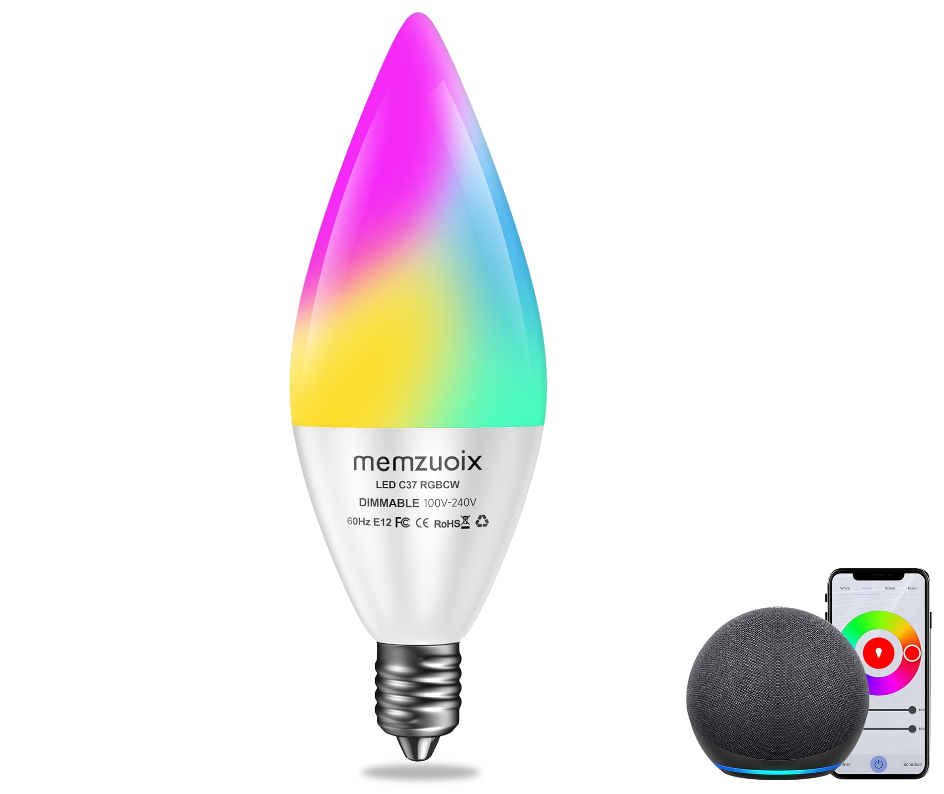 Christmas Lights Wi-Fi & App RGB 30 LED Bulbs Smart Light Alexa