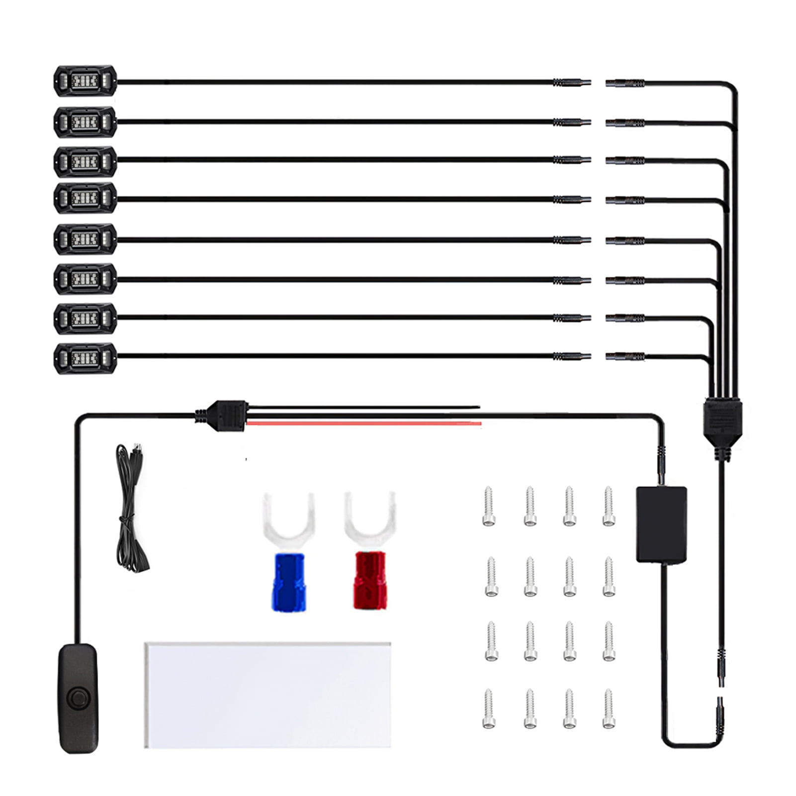 maytalsoy 8Pods RGB LED Rock Lights Rock Light LED Rock Light Wide Angle Bluetooth RGB LED Rock Lights Kit