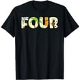 thumbnail image 1 of mb Zoo Birthday 4 Years Old Wild Animal Funny Jungle Kids T-Shirt, 1 of 5
