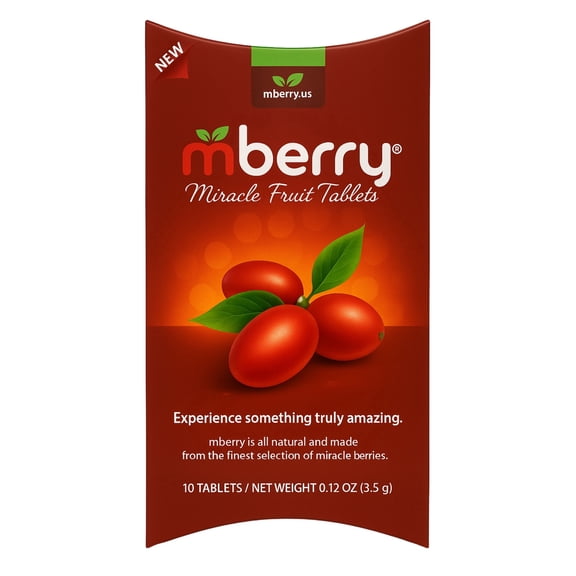 mberry Miracle Berry Tablets, Miracle Fruit Snacks, 10 Count, .12 Ounce, Pack of 1