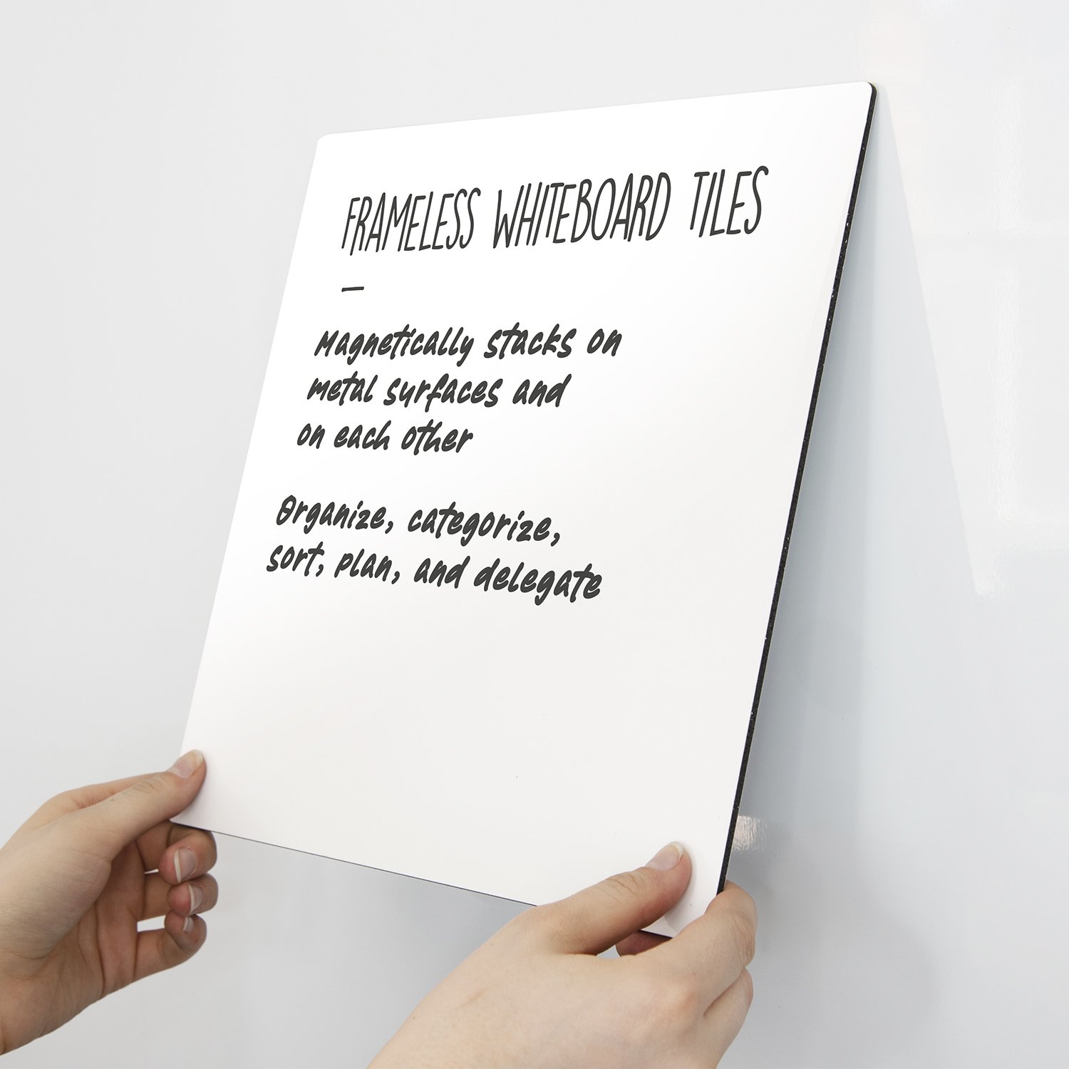 mcSquares Large Tile 3 Pack, Rigid, Stackable, Whiteboard Card