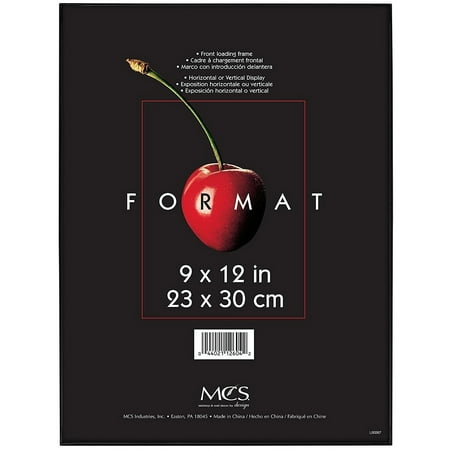 mcs 9x12 inch format frame, black (12604)