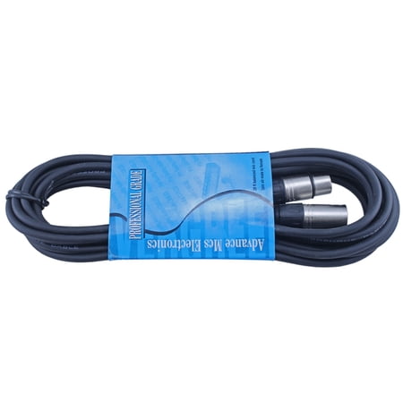 MCSPROAUDIO 10 FOOT MALE TO FEMALE XLR CABLE - Black