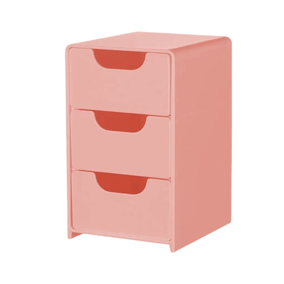 mdesiwst 1 Set Desktop Storage Box Modular 3-Drawer Organizer Scratch-Resistant Desk Drawers for Jewelry Stationery Cosmetics Storage And Organization