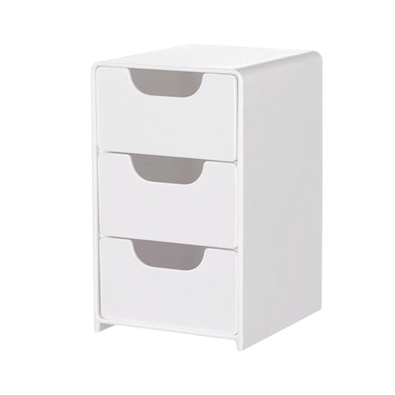 mdesiwst 1 Set Desktop Storage Box Modular 3-Drawer Organizer Scratch-Resistant Desk Drawers for Jewelry Stationery Cosmetics Storage And Organization