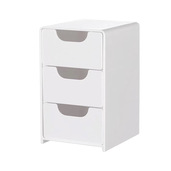 mdesiwst 1 Set Desktop Storage Box Modular 3-Drawer Organizer Scratch-Resistant Desk Drawers for Jewelry Stationery Cosmetics Storage And Organization