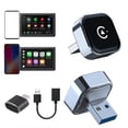 thumbnail image 1 of mdesiwst 2-In-1 Wireless Adapter Fast Auto-Connect Mini USB Dongle Converts Wired to Wireless for Cars Bluetooth-compatible Auto Adapter for IPhone And for Android, 1 of 8