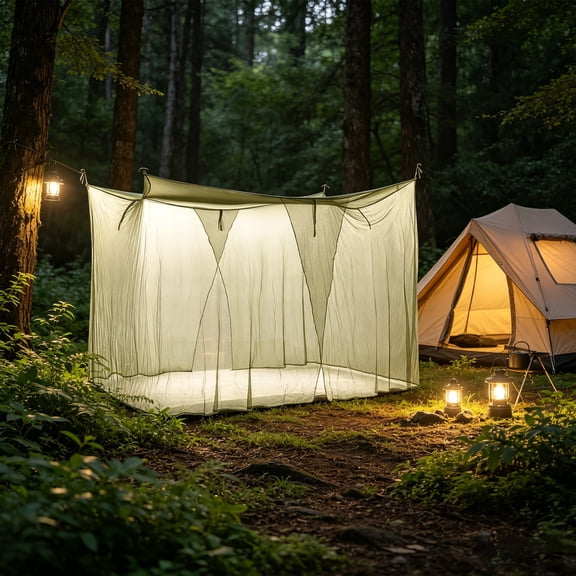 mdesiwst 2 Pcs Mosquito Net for Bed Patio 4 Corner Mesh Canopy Large Mosquito Net with 2 Side Openings Hooks for Camping Dormitory Home Outdoor Travel