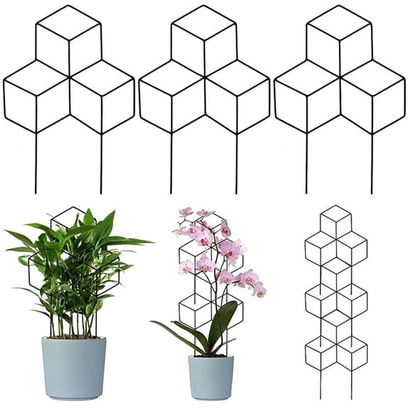 mdesiwst 2Pcs/Set Metal Plant Trellis Rust-resistant Square Planter Simple Installation Indoor Climbing Plants Durable Garden Trellis