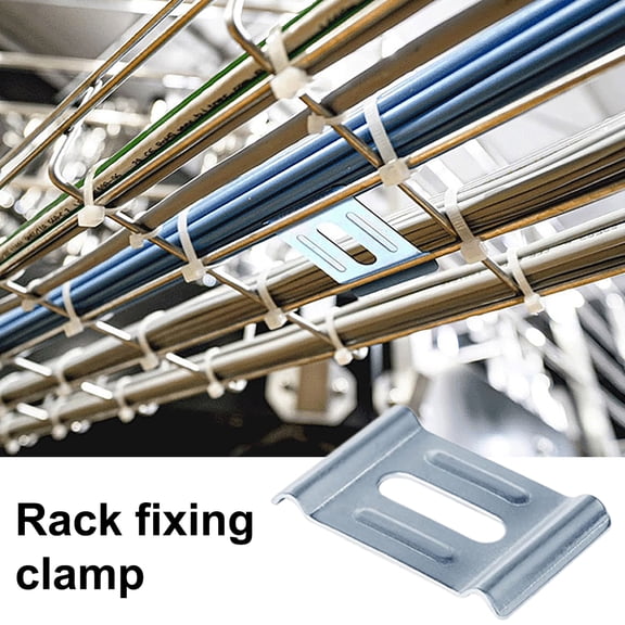 mdesiwst 30/60Pcs Metal Cable Raceways Hold Down Clamp Support Washer Fit 4mm-6mm Wire Diameter Basket Wire Mesh Cable Tray