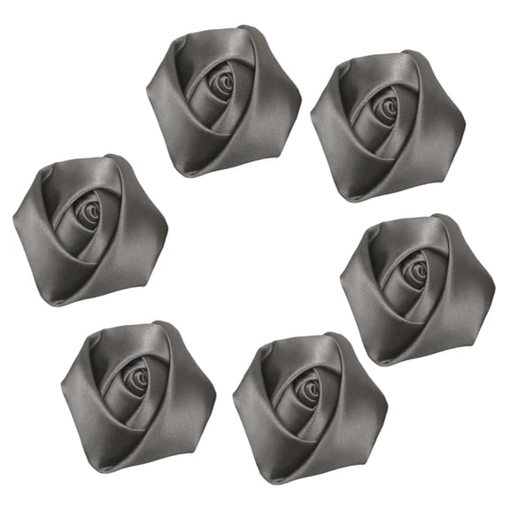 mdesiwst 6Pcs Corsage Handmade Reversible Satin Roses Wedding Corsage DIY Hair Accessories Bridal Bouquets Small Floral Accessories
