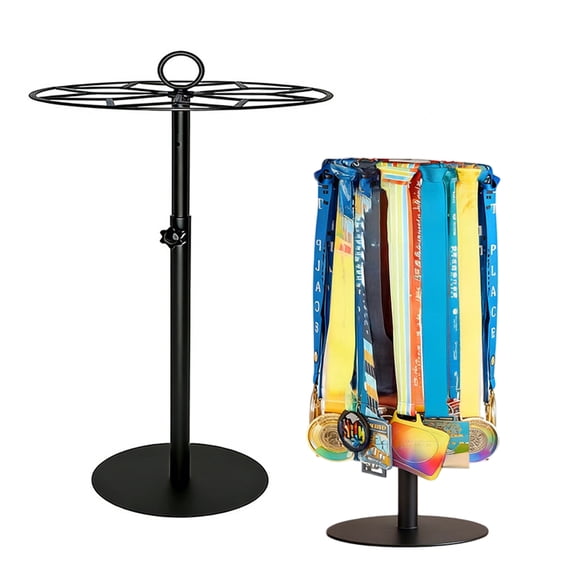 mdesiwst Adjustable Medal Hanger 360 Degrees Rotatable Heavy Duty Tabletop Metal Medal Running Sports Award Honor Display Rack Athletes Gift