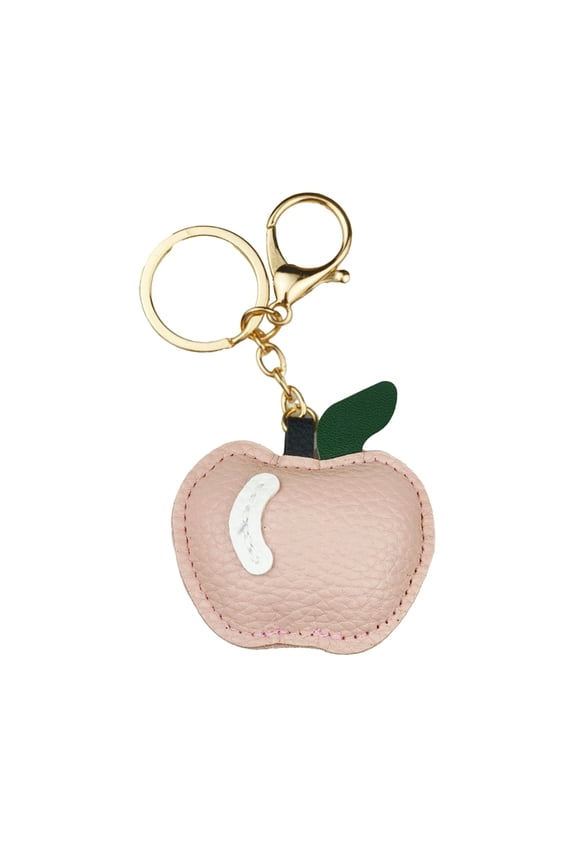 Apples Keychain Pendant Cute Apple-Shaped Leather Keychain Charm Colorful Fruit Bag And Car Pendant Soft Versatile Purse Charm for Women Tote Bags