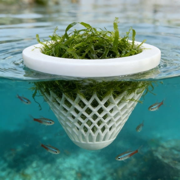mdesiwst Aquarium Floating Plant Pot Floating Aquatic Planter Fish Tank Plant Holder for Aquatic Plants Aquarium Accessory
