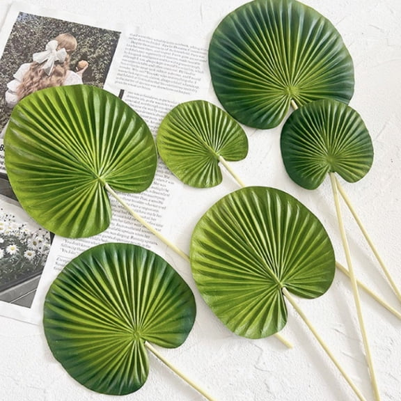 mdesiwst Artificial Leaf No-Maintenance Long-Lasting Freshness Realistic Fan-Shaped Leaves High-Simulation Texture Fake Tropical Leaves Home Decor