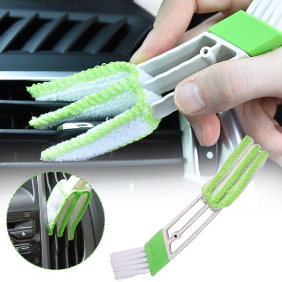 mdesiwst Car Vent Cleaning Brush with Dual-Head Soft Bristles Dashboard Interior Detailing Tool for Dust Removal Reusable Essential Auto Accessory