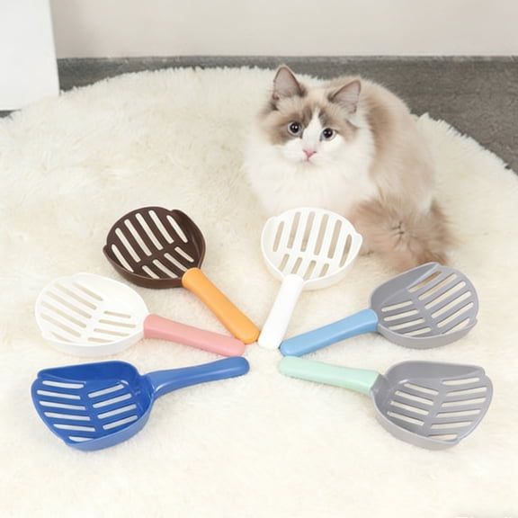 mdesiwst Cat Litter Scoop Plastic Cat Litter Scooper Sifting Shovel Wide Mesh Litter Sifter Poop Sifting Scooper for Litter Box