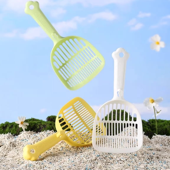 mdesiwst Cat Litter Scoop Plastic Pet Litter Scooper with 3-Layer Mesh Design Deep Shovel Pooper Lifter for Cat Litter Box