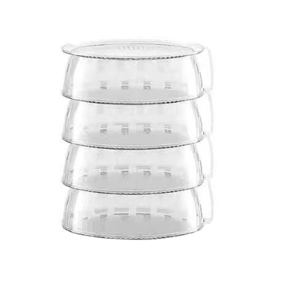 mdesiwst Clear Plastic Food Cover with Handle Universal Dome Lid for Pots Pans Dishes Dustproof Stackable Multi-Purpose Kitchen Accessory for Home Buffet