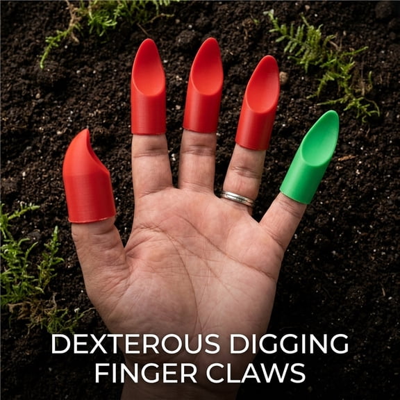 mdesiwst Digging Finger Claws Gardening Finger Covers Hand Protection Finger Digging Tools for Planting Weeding Transplanting